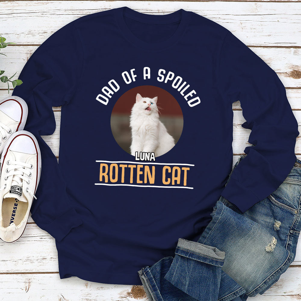 Mom Of Spoiled Cat - Stylish Personalized Custom Long Sleeve T-shirt for Pet Lovers