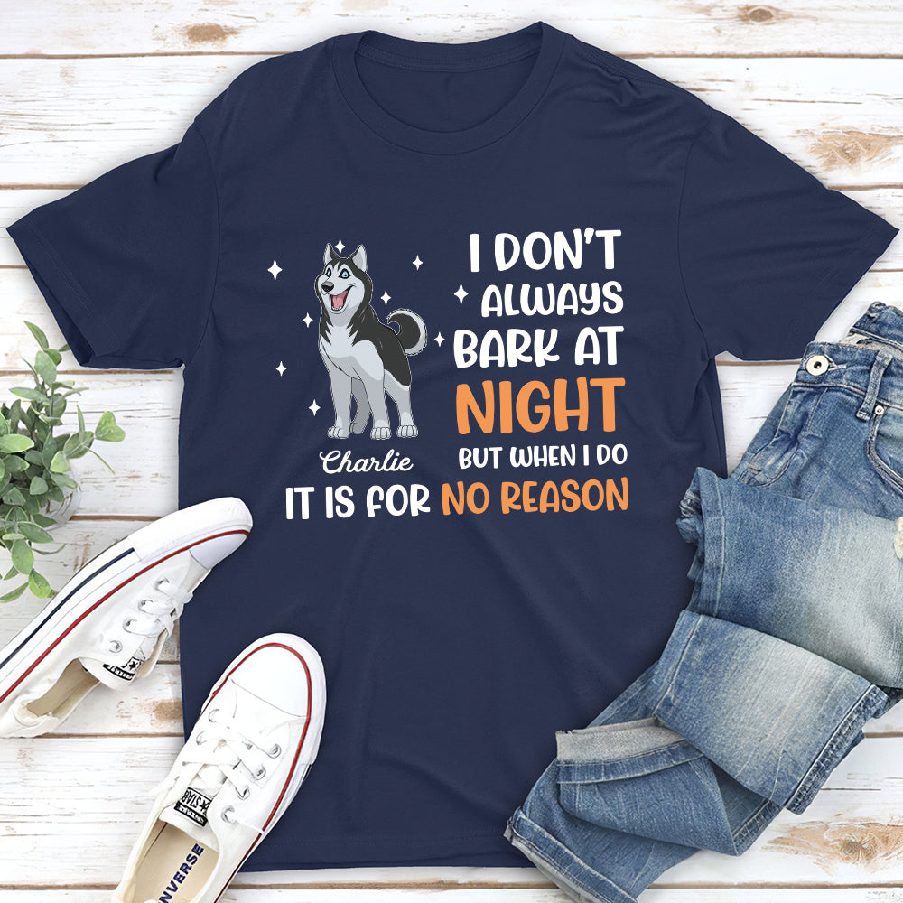 Bark At Night - Personalized Custom Unisex Heavy Cotton T-shirt for Pet Lovers