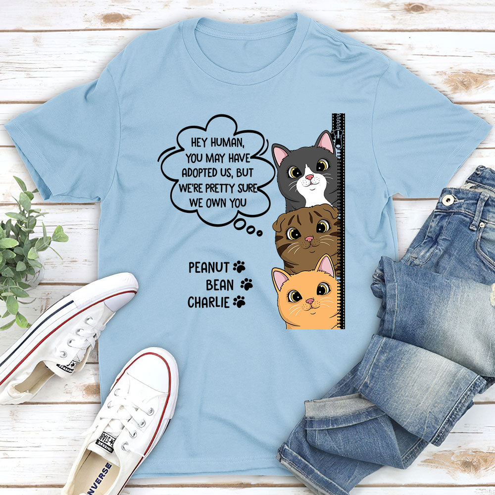 I Own You - Personalized Custom Unisex 5.3 oz T-shirt for Pet Lovers