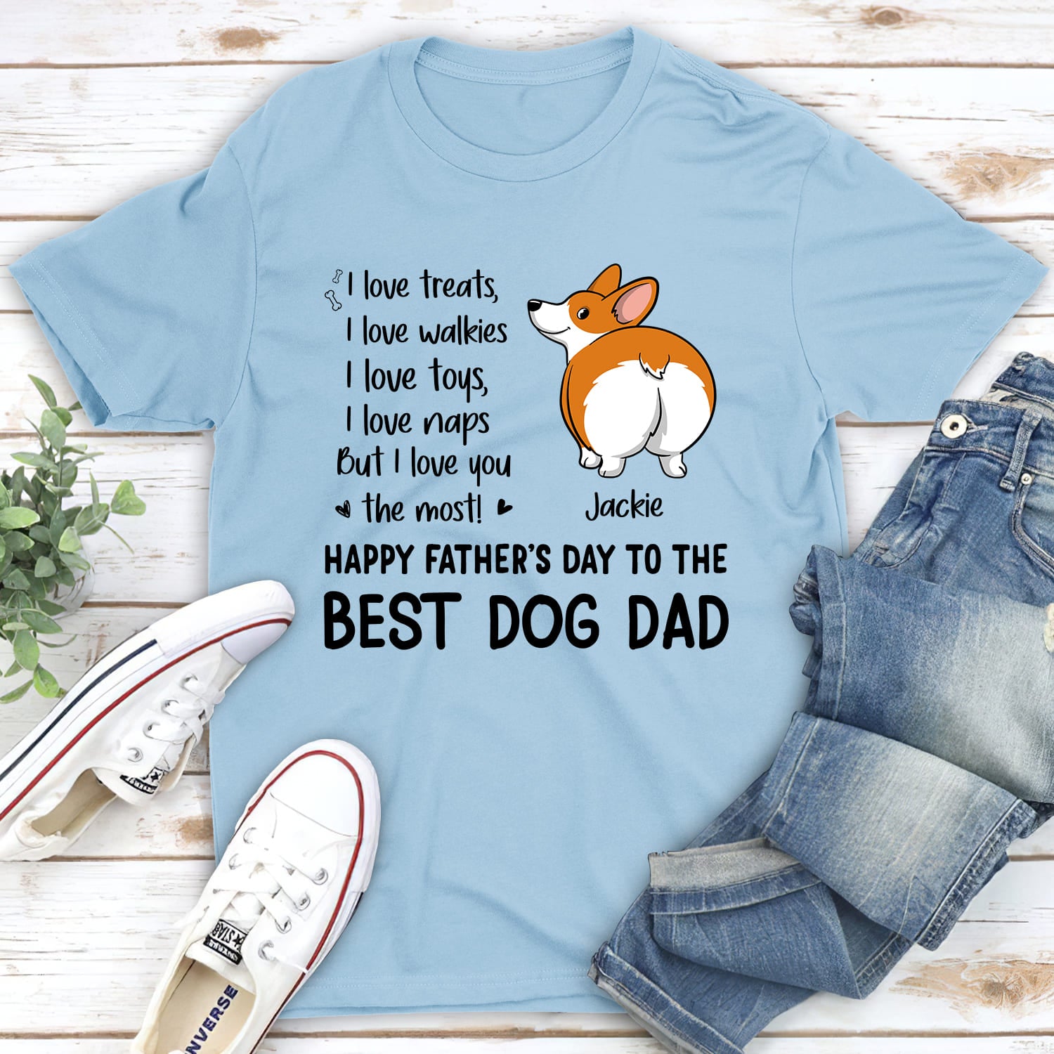 I Love You The Most - Personalized Custom Unisex 5.3 oz T-shirt for Pet Lovers