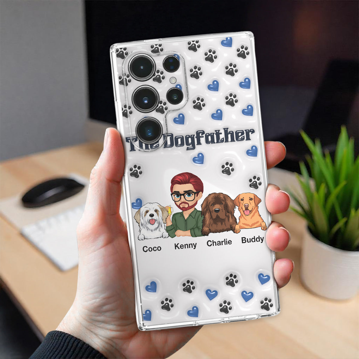 Stylish Dog Dad - Exquisitely Personalized Custom 3D Inflated Effect Smartphone Case