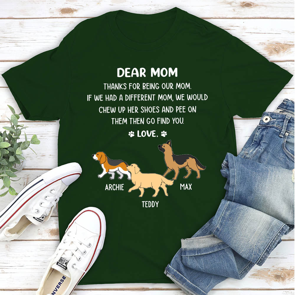 Thanks Mom - Personalized Custom Unisex 5.3 oz T-shirt for Pet Lovers