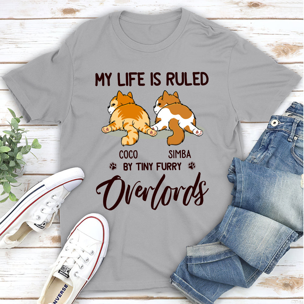 Cats Rule My Life - Personalized Custom Unisex 5.3 oz T-Shirt for Pet Lovers