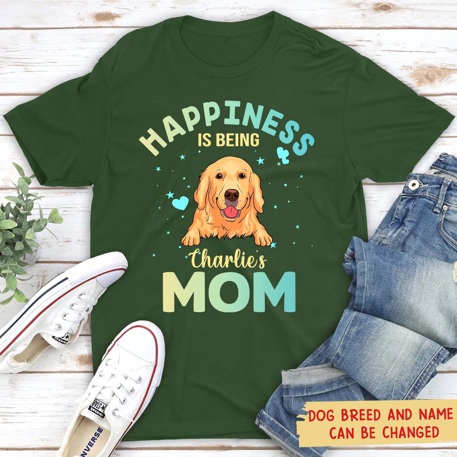 Being A Dog Mom 2 - Personalized Custom Unisex 5.3 oz T-shirt for Pet Lovers