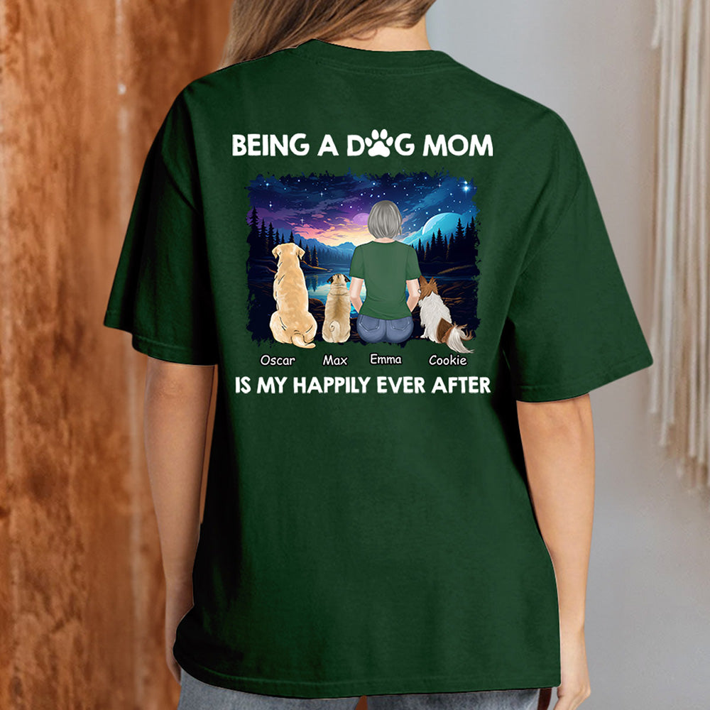 Happy Mom Together - Personalized Custom Unisex Cotton Blend T-shirt for Pet Lovers