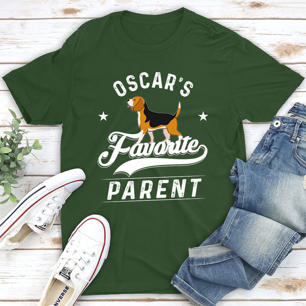 Favorite Parent - Personalized Custom Unisex 5.3 oz T-shirt for Pet Lovers