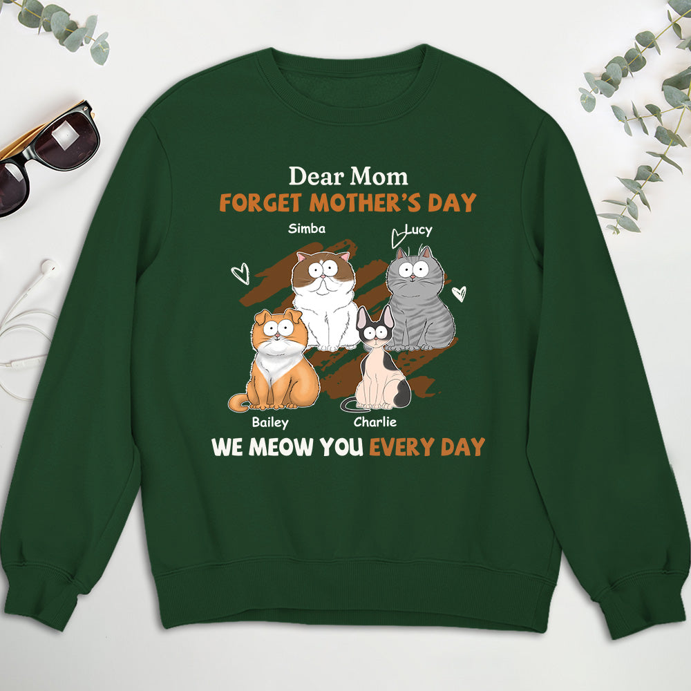 I Meow You Every Day Mom - Personalized Custom Unisex 8.0 oz Sweatshirt for Pet Lovers