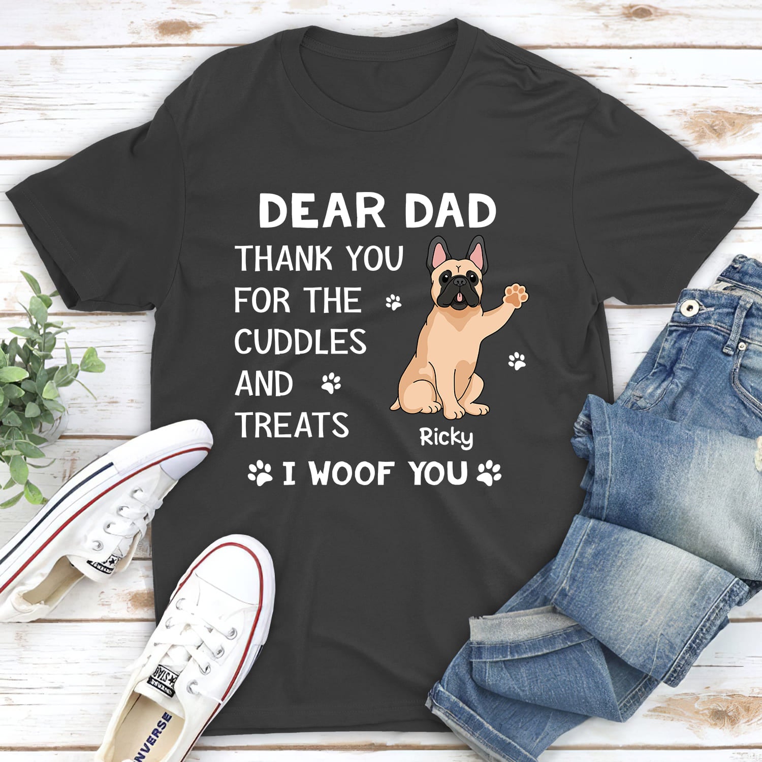 Cuddles And Treats - Personalized Custom Unisex 5.3 oz T-shirt for Pet Lovers