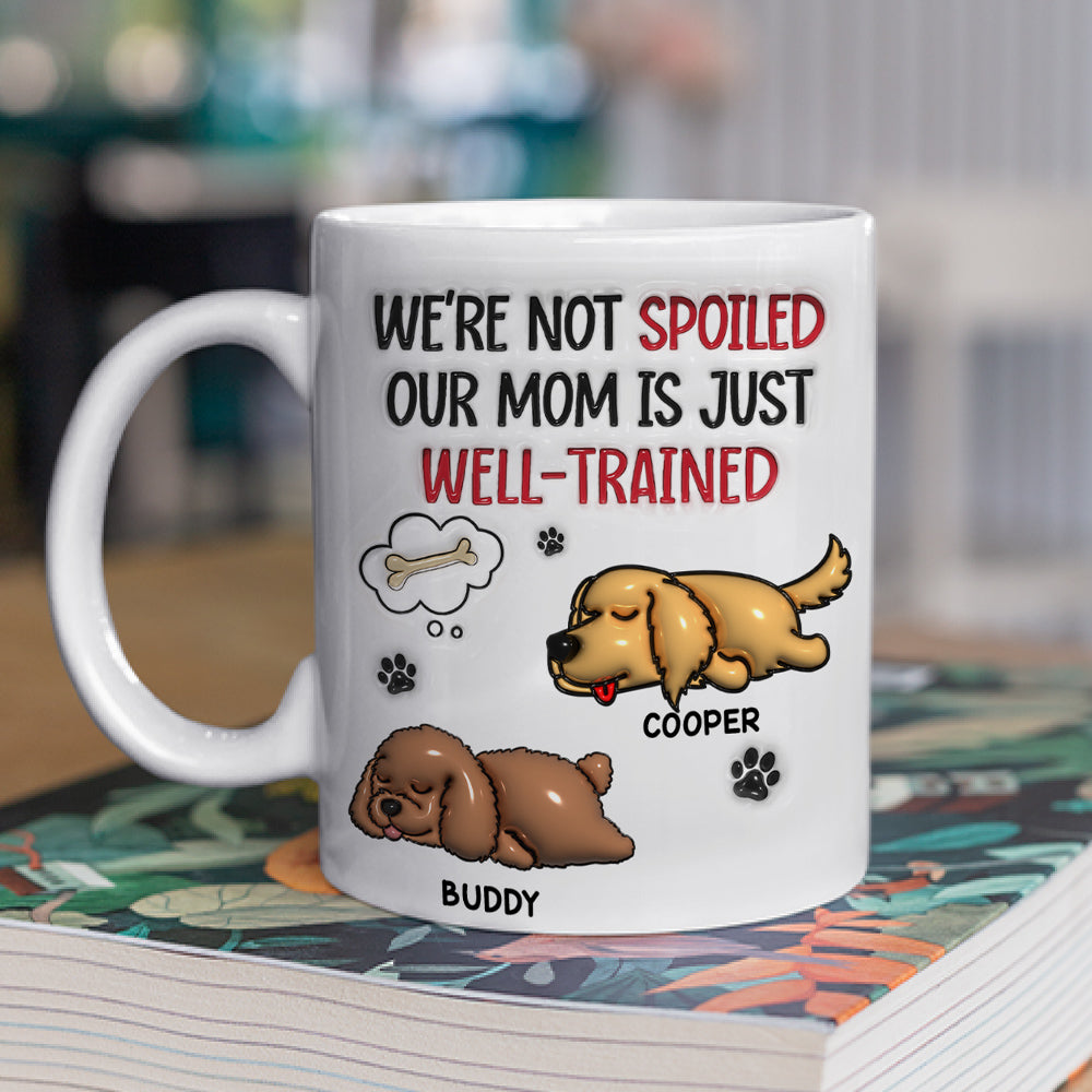Well-Trained Personalized Custom 3D Inflated Effect Ceramic Mug in 11oz and 15oz Sizes