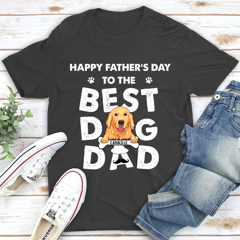 Father's Day Personalized Custom Unisex Dog T-shirt - 5.3 oz