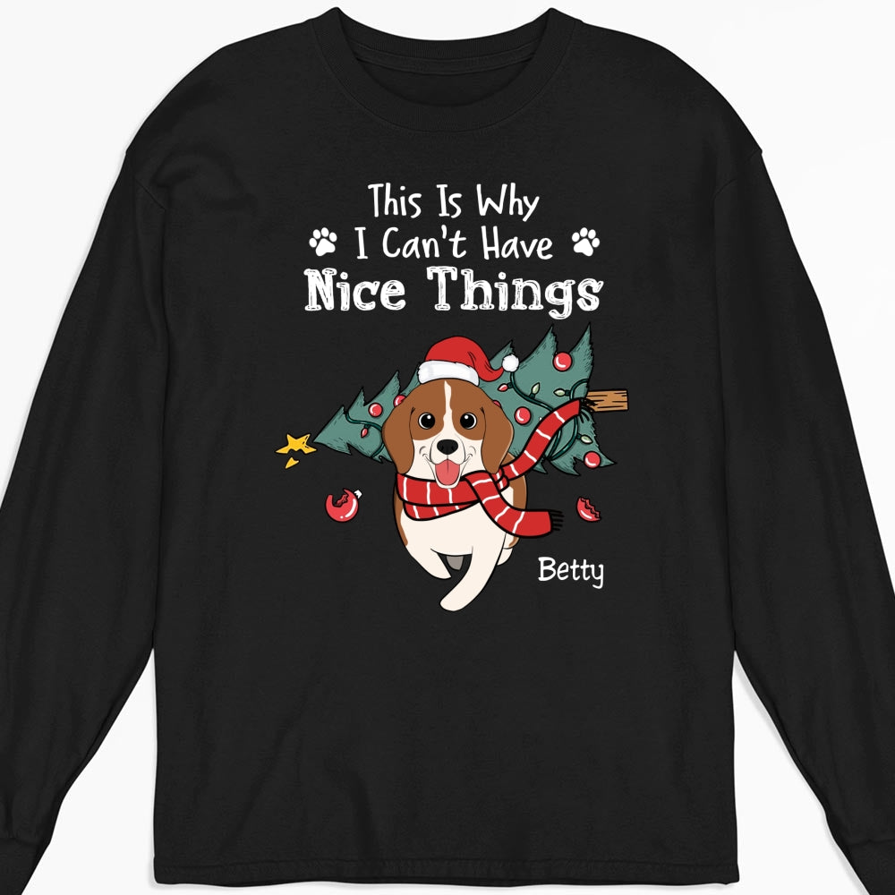 The Reason Is Here - Personalized Custom Unisex 6.0 oz Long Sleeve T-Shirt for Pet Lovers
