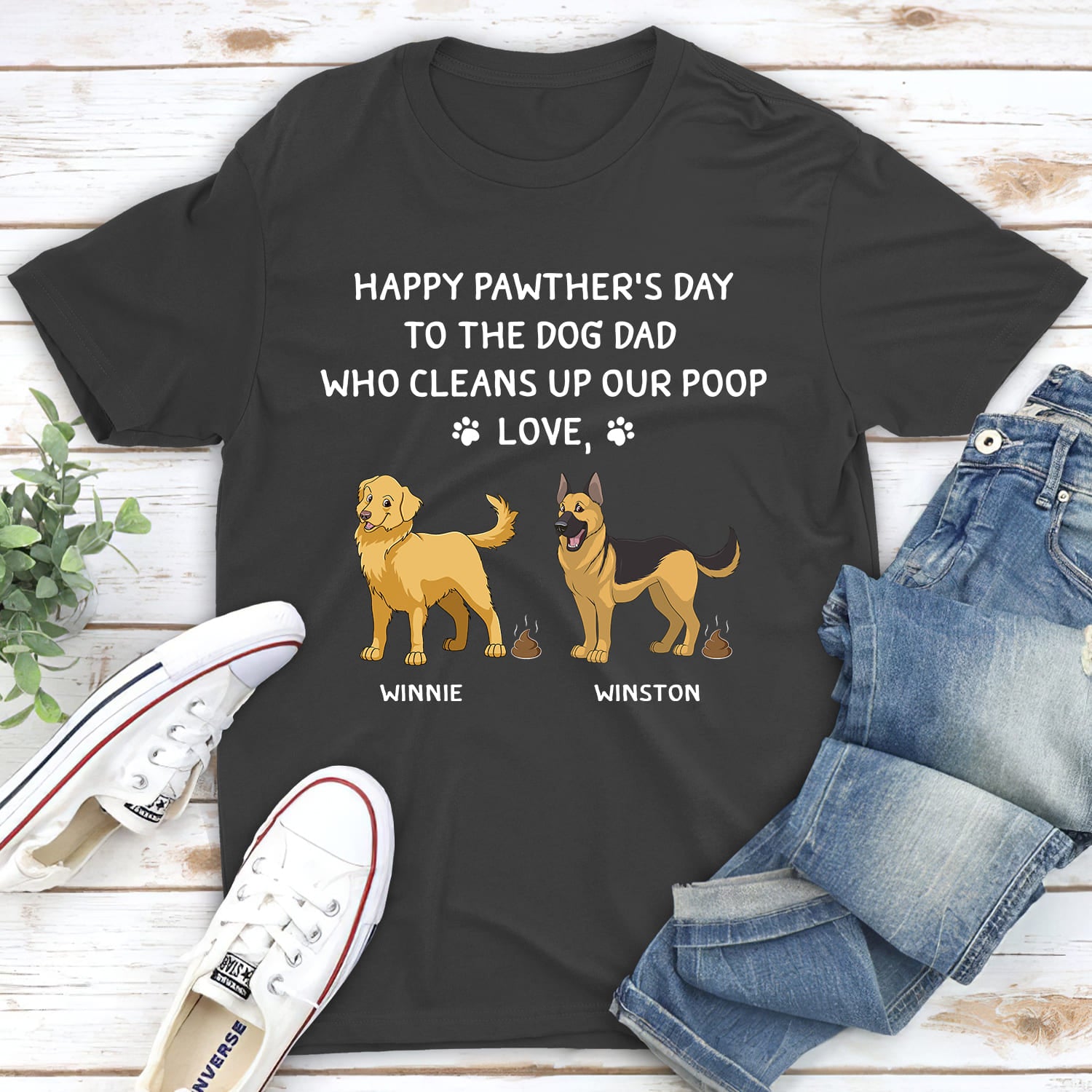 Personalized Custom Unisex 'Clean Up My Poop' T-shirt - 5.3 oz, Ideal Gift for Pet Lovers