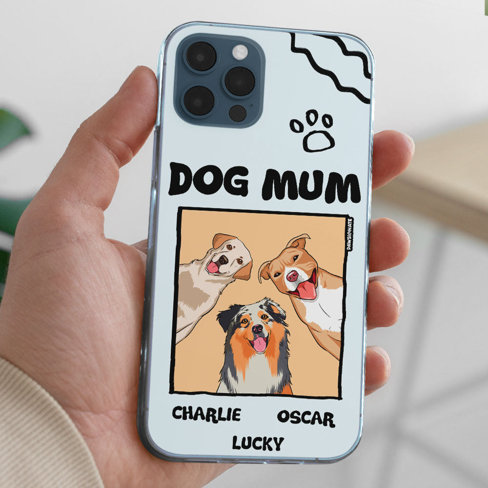 Customizable Dog Mom/Dad Cartoon Personalized Phone Case for Pet Enthusiasts