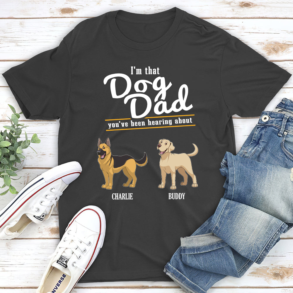 That Dog Dad - Personalized Custom Unisex 5.3 oz T-shirt for Pet Lovers