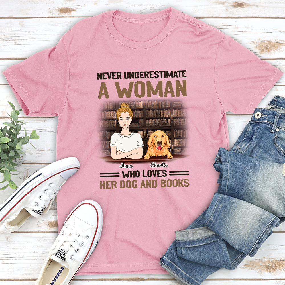 Never Underestimate - Personalized Custom Unisex Cotton Blend T-shirt for Pet Lovers