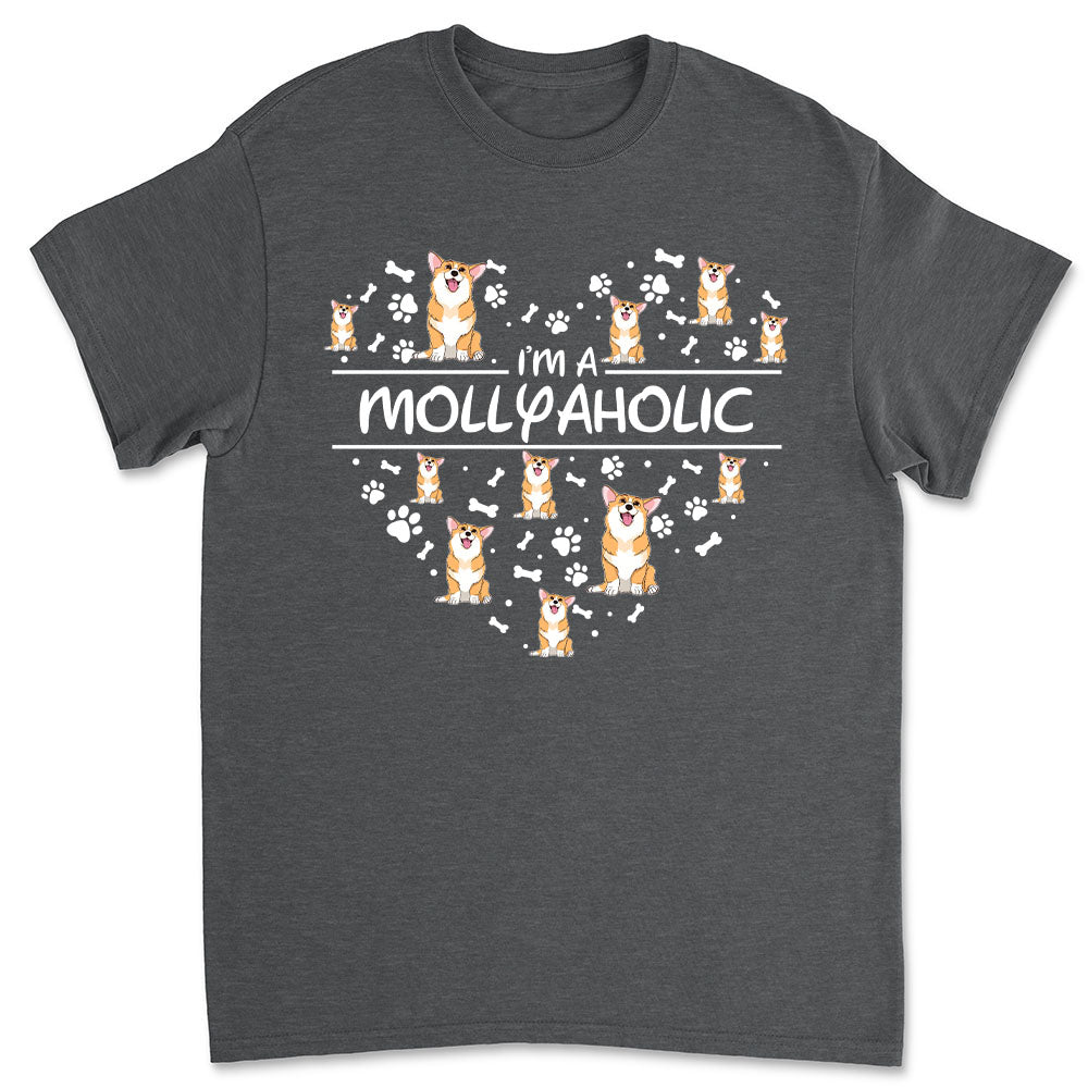I‘m A Dogaholic - Customizable Unisex 5.3 oz Personalized T-shirt for Pet Lovers