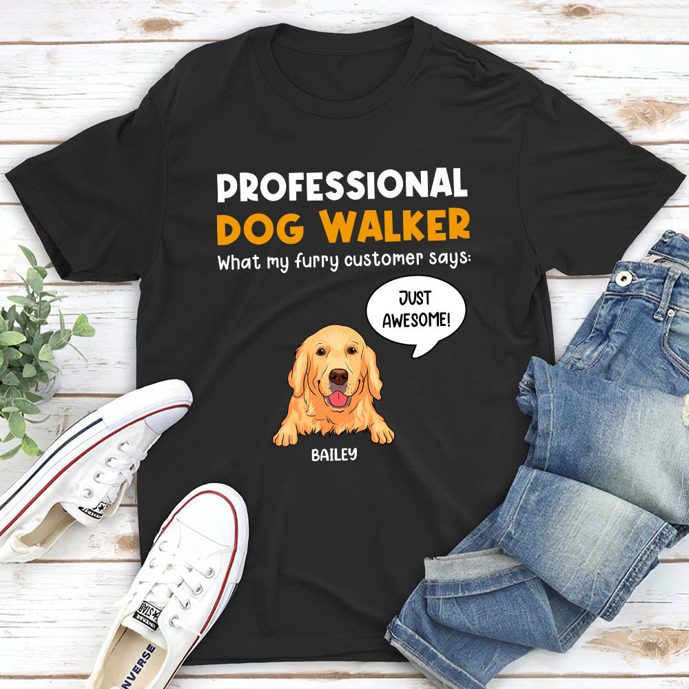Customizable Unisex Personalized Dog Walker T-shirt
