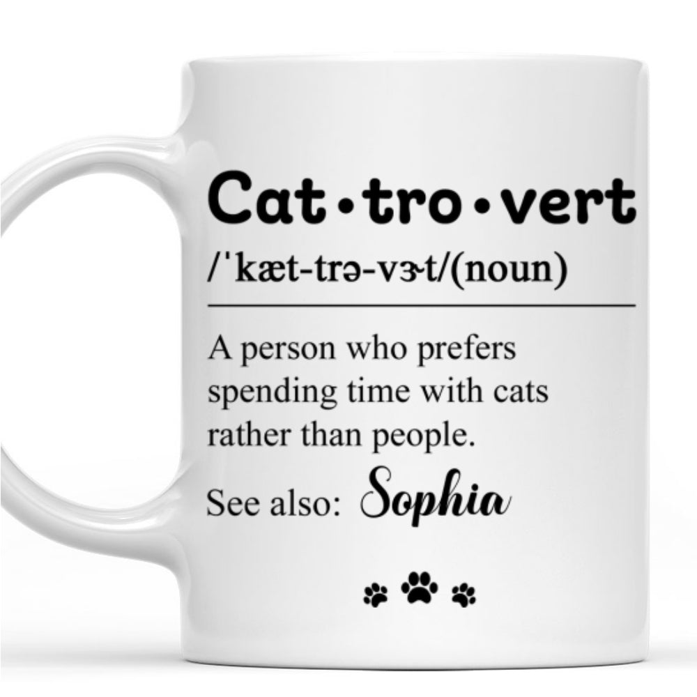 Cattrovert - Unique Personalized Custom Coffee Mug for All Beverages