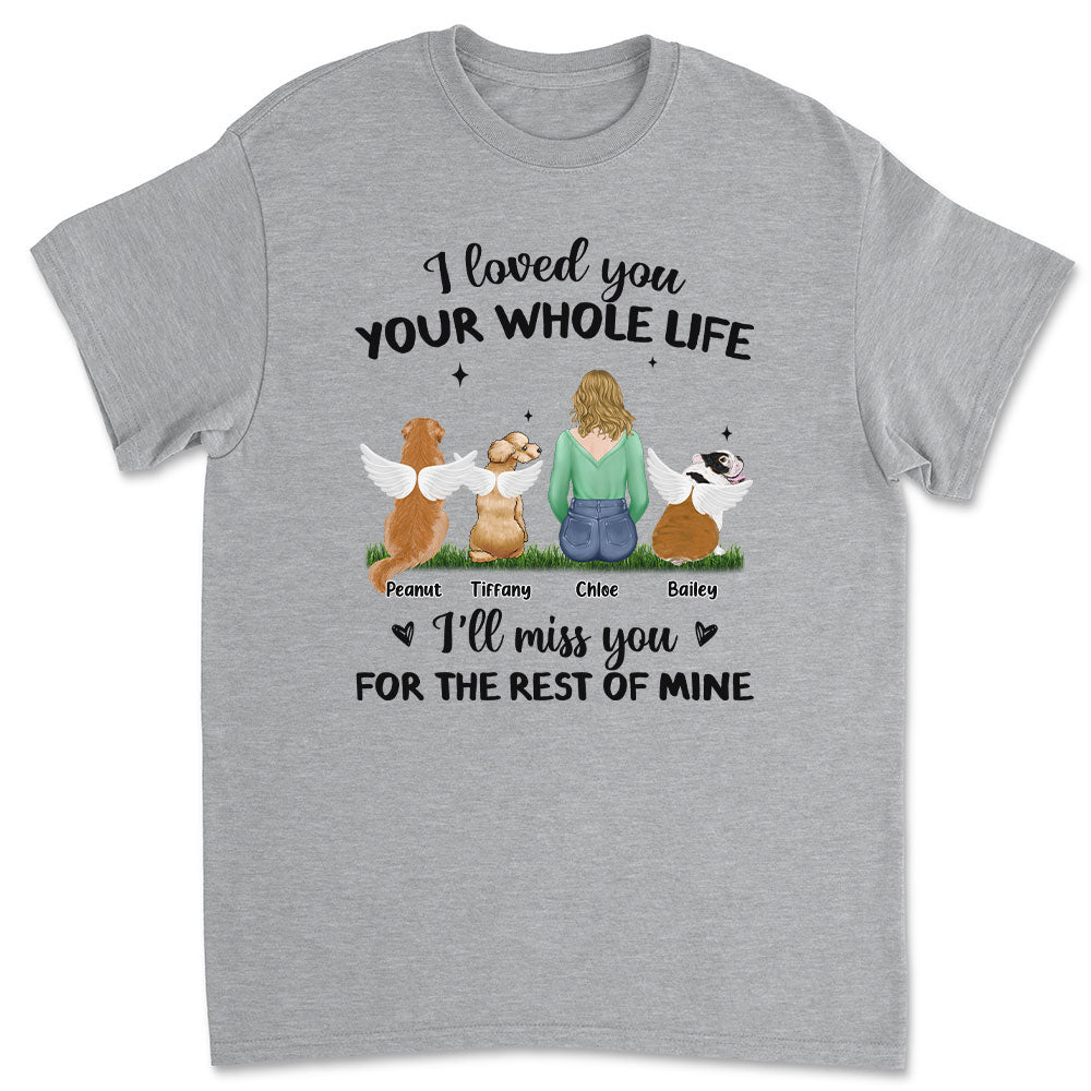 The Rest Of Mine - Personalized Custom Unisex Memorial T-shirt for Pet Lovers