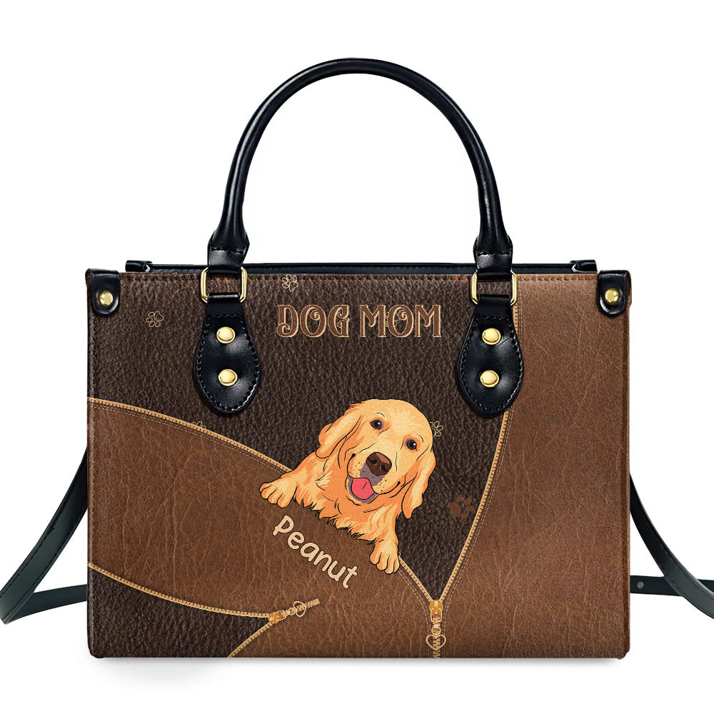 Personalized Custom Leather Dog Mom Bag - Show Your Love for Fur Babies