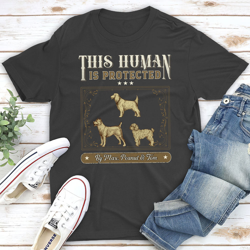 Vintage Dog Protected Personalized Custom Unisex 5.3 oz T-shirt for Pet Lovers