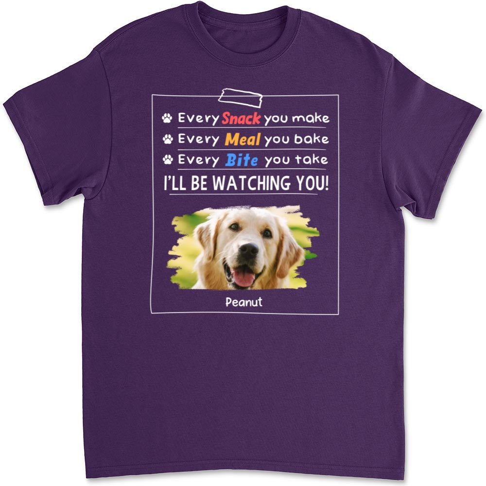 Personalized Custom Unisex 'I Will Be Watching You' Photo T-shirt - Ideal Gift for Pet Lovers