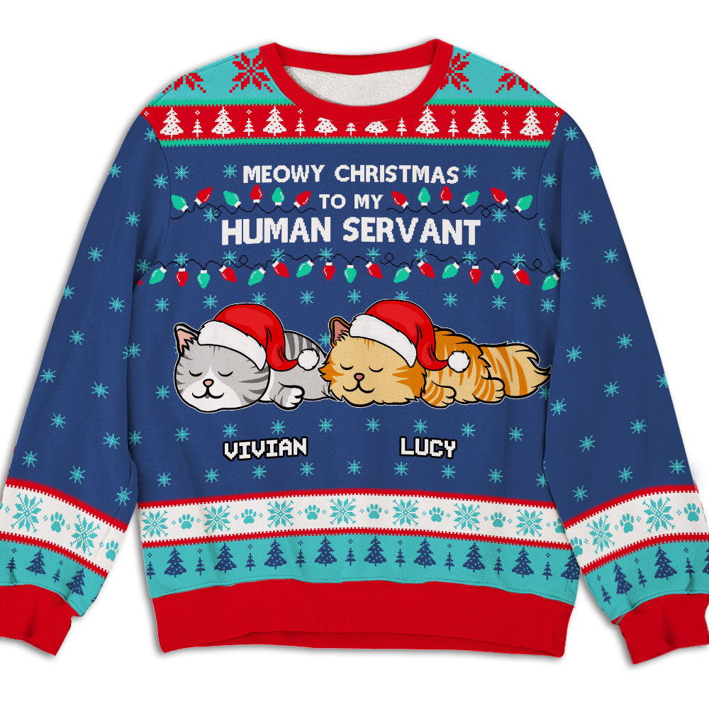 Unique Personalized Custom All-Over-Print Human Servant Sweatshirt - Ideal Gift for Pet Lovers