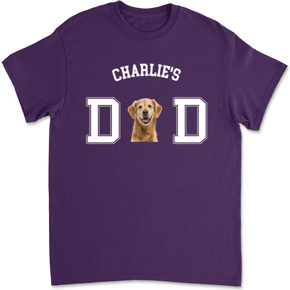 Unique Dog Dad Mom Cartoon Personalized Custom Unisex Basic Photo T-shirt