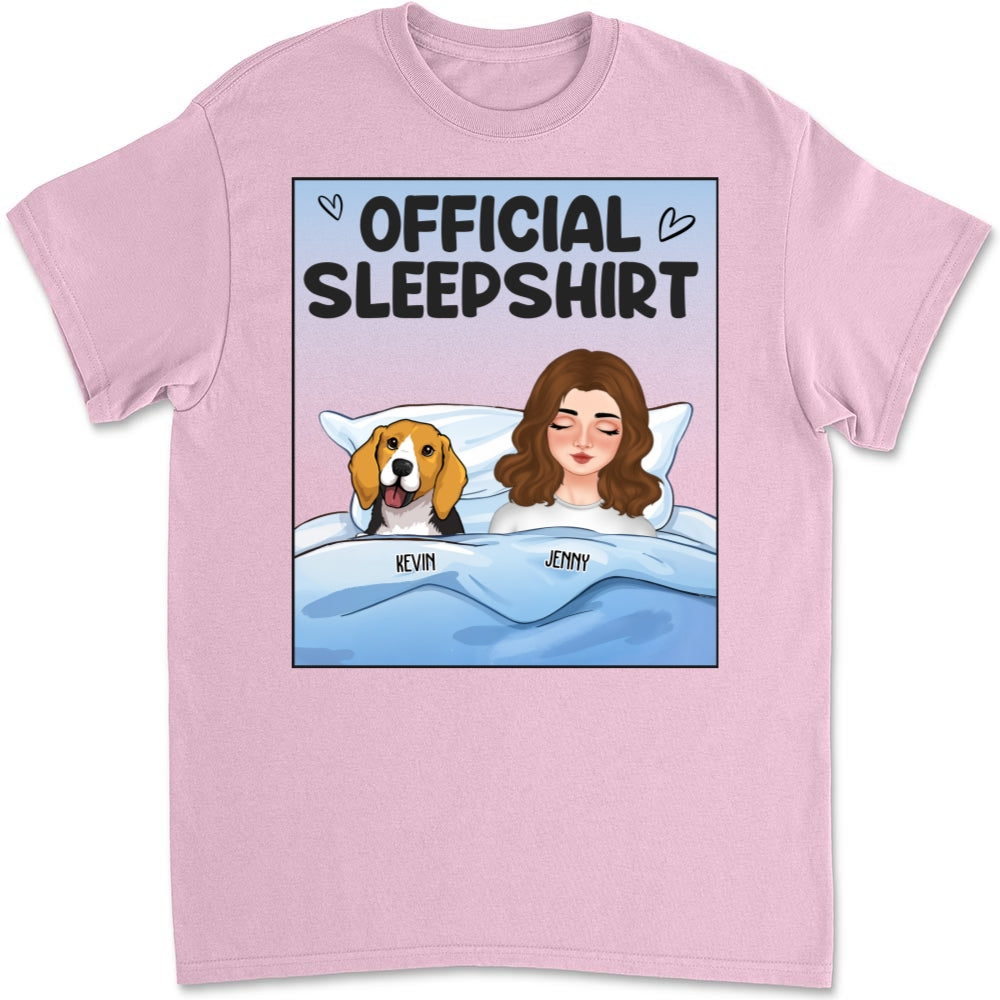 Personalized Custom Unisex Sleep T-shirt - Ideal Gift for Pet Lovers