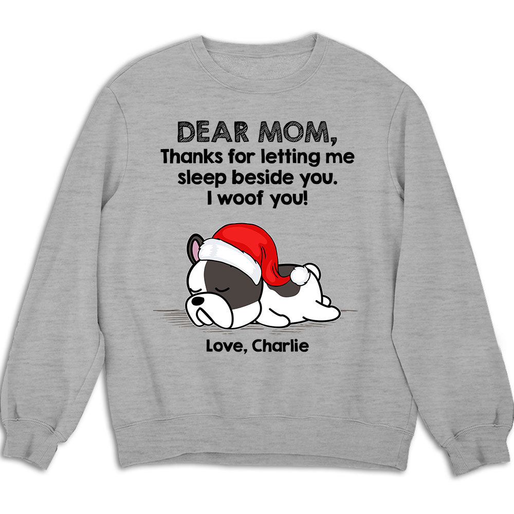 Personalized Custom Sleep Beside Dog Unisex 8.0 oz Sweatshirt