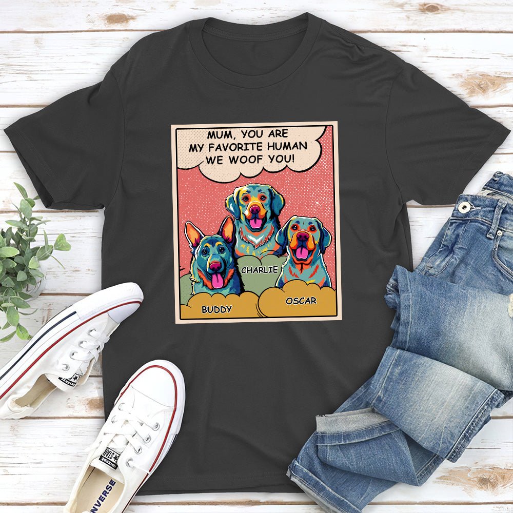 Favorite Human Being - Personalized Custom Unisex Cotton Blend T-shirt for Pet Lovers