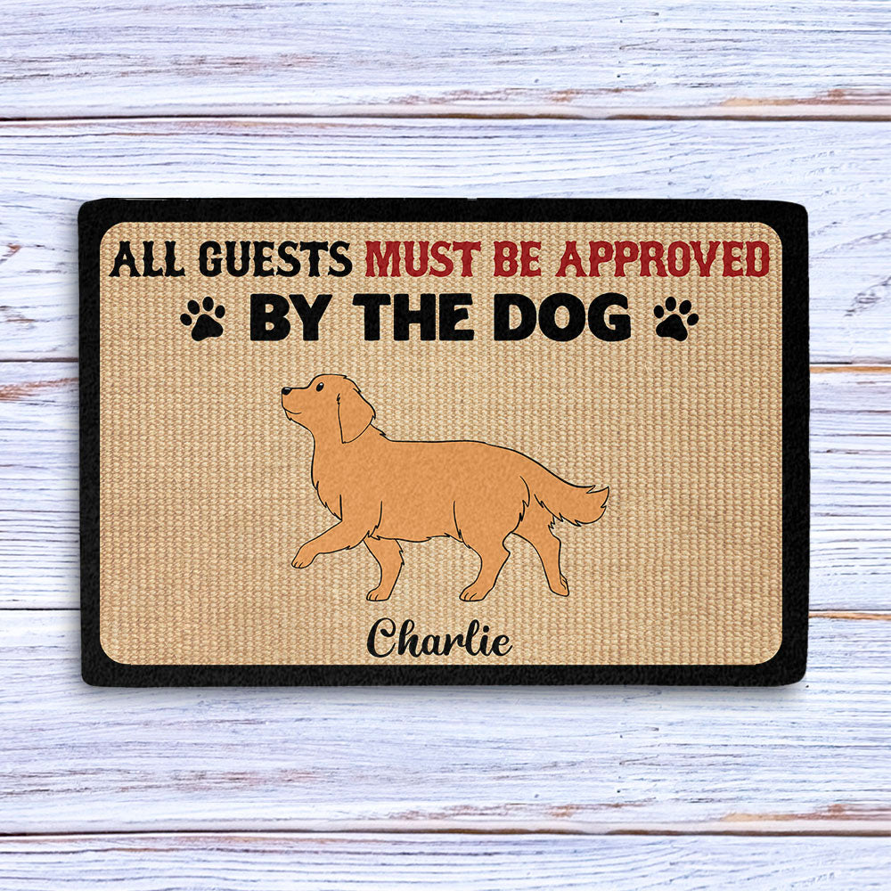 Approved By Dogs - Personalized Custom Doormat with Sublimation Printing and Multiple Sizes