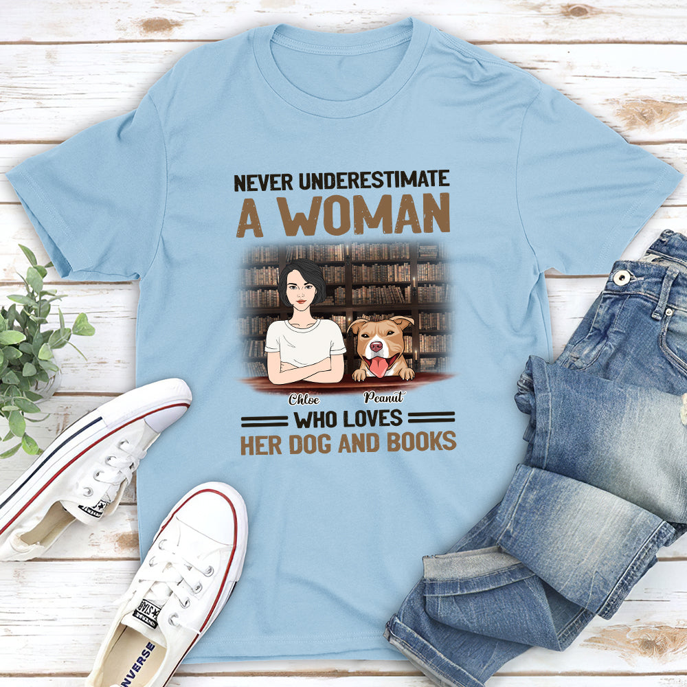 Never Underestimate - Personalized Custom Unisex Cotton Blend T-shirt for Pet Lovers