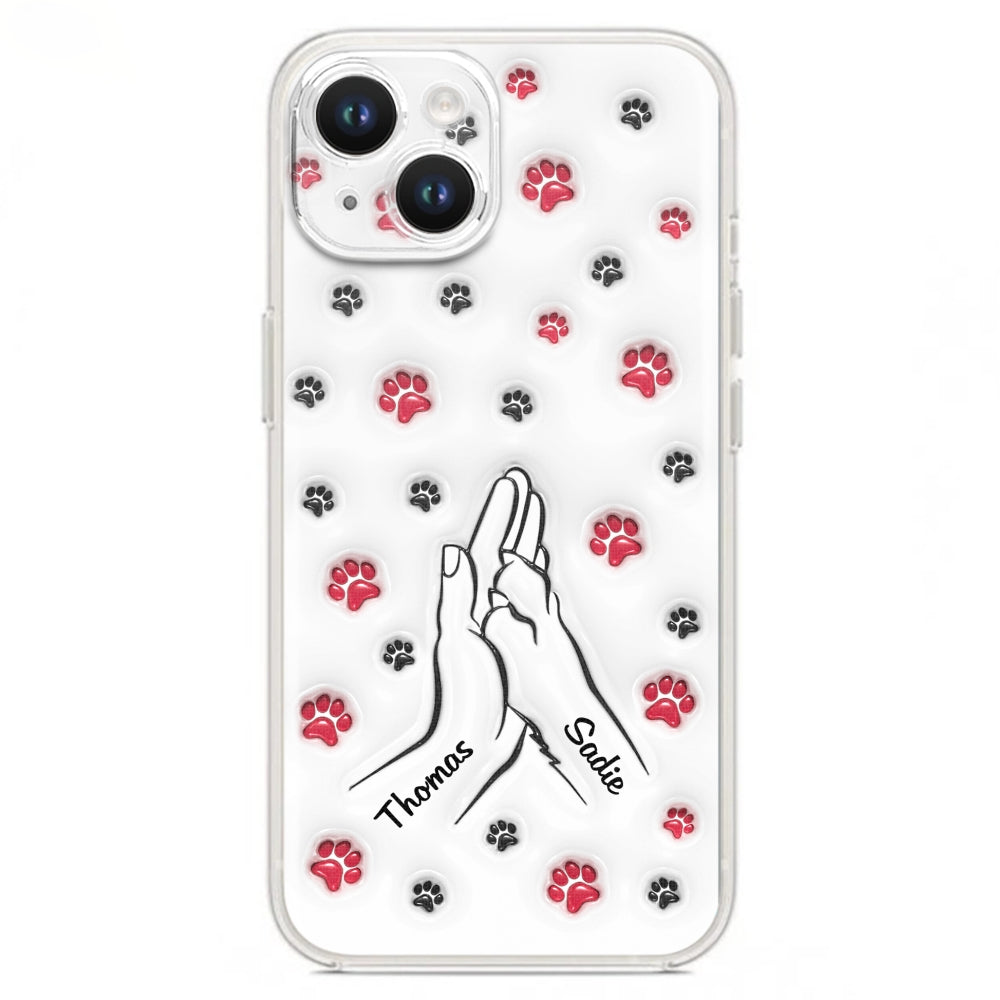 Personalized Custom 3D Inflated Effect Paw And Hand Design Phone Case for Smartphones