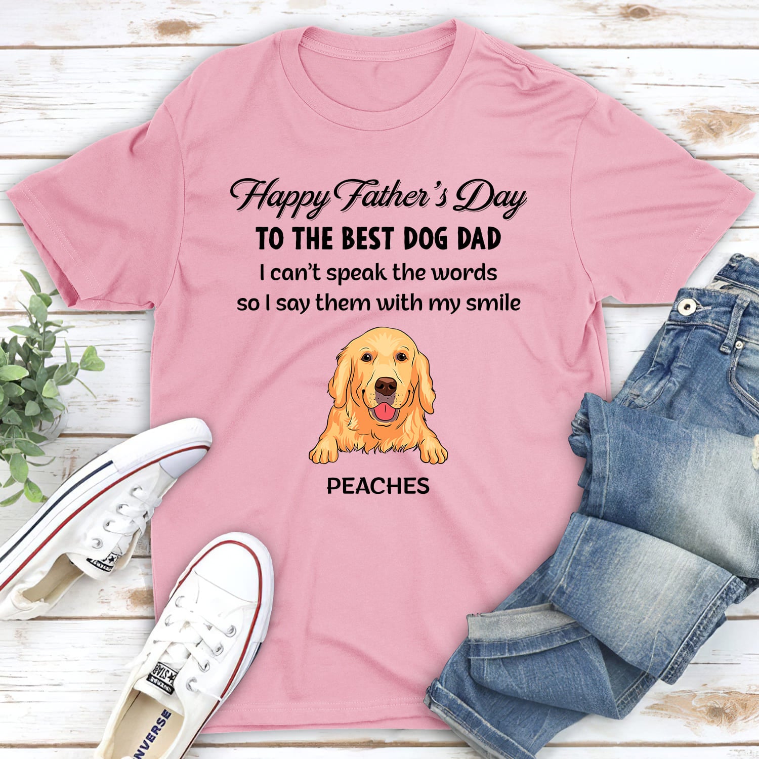 I Say Them With My Smile - Personalized Custom Unisex 5.3 oz T-shirt for Pet Lovers