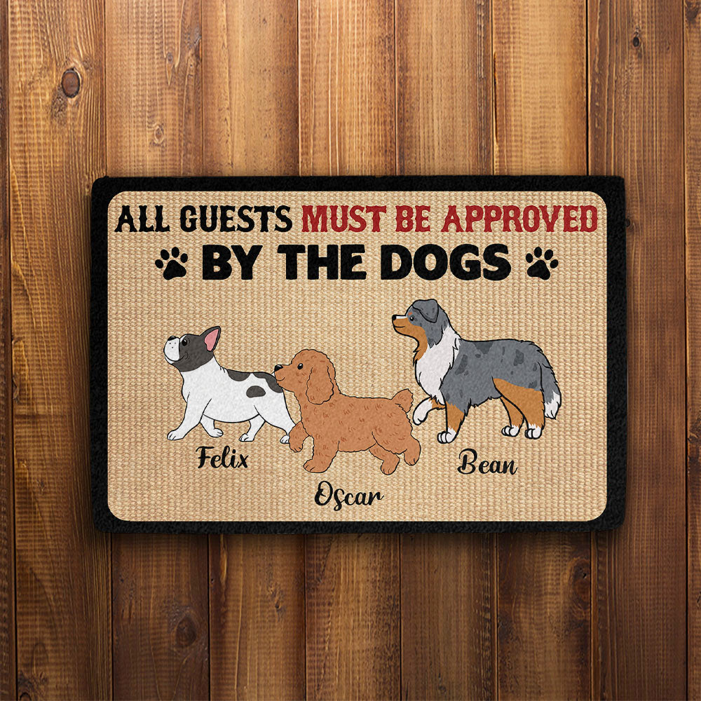 Approved By Dogs - Personalized Custom Doormat with Sublimation Printing and Multiple Sizes