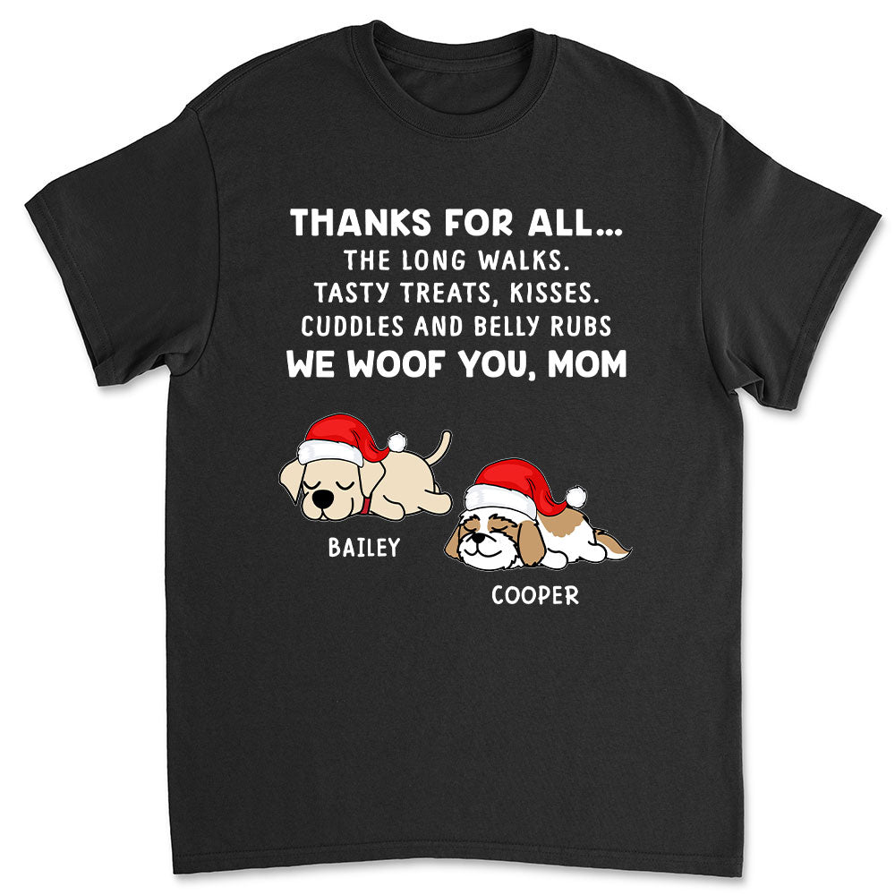 Dog Thanks All - Personalized Custom Unisex Heavy Cotton 5.3 oz T-shirt for Pet Lovers