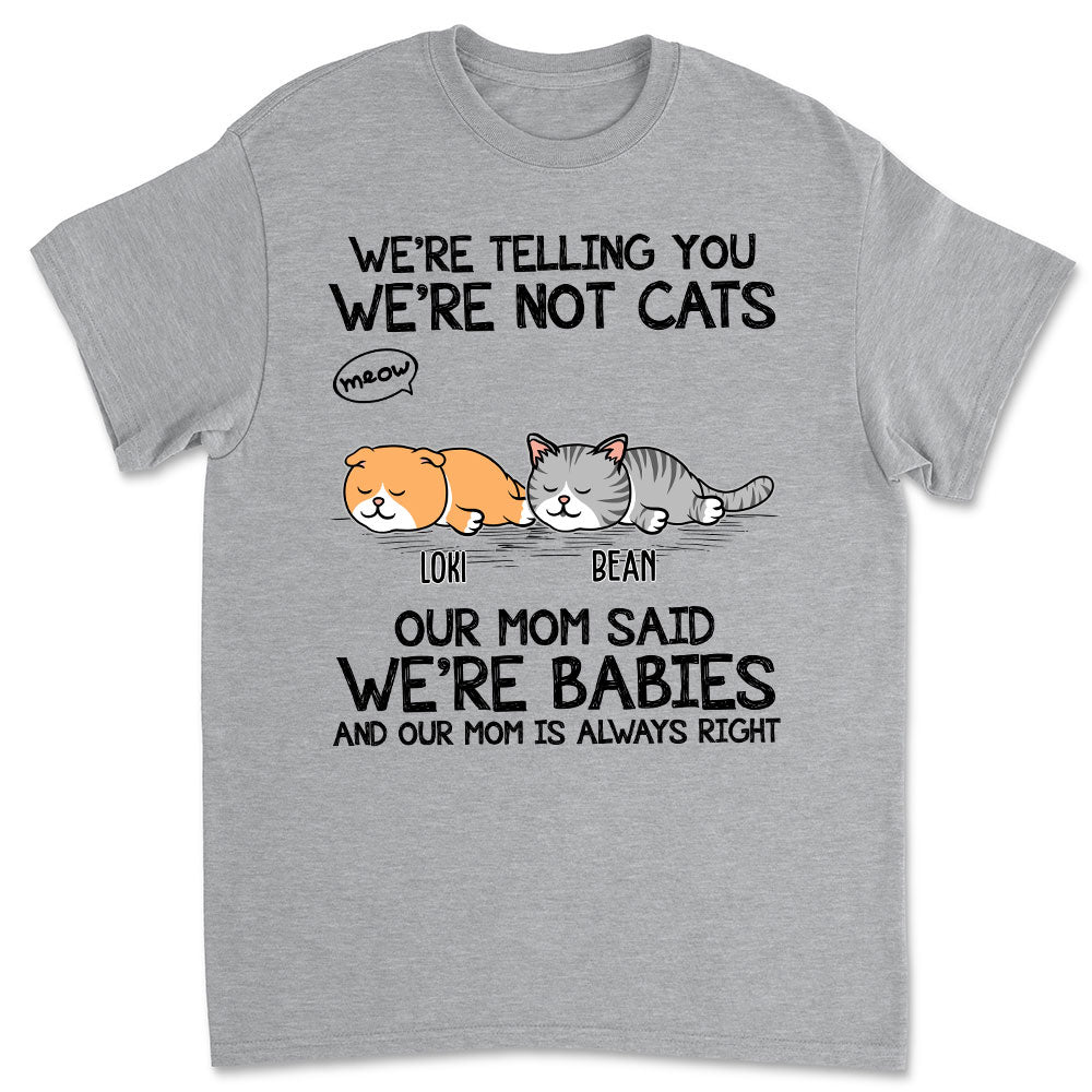 I Am Not A Cat - Personalized Custom Unisex 5.3 oz T-shirt for Pet Lovers