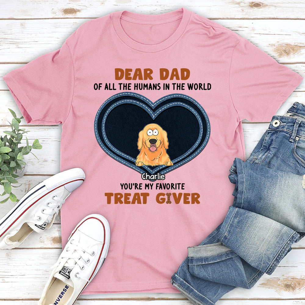 You Are My Favorite Treat Giver - Personalized Custom Unisex 5.3 oz T-shirt for Pet Lovers
