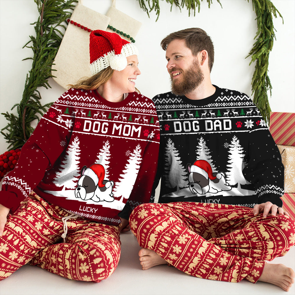 Customizable All-Over-Print Winter Pet Sleeping Sweatshirt - Ideal Gift for Pet Lovers