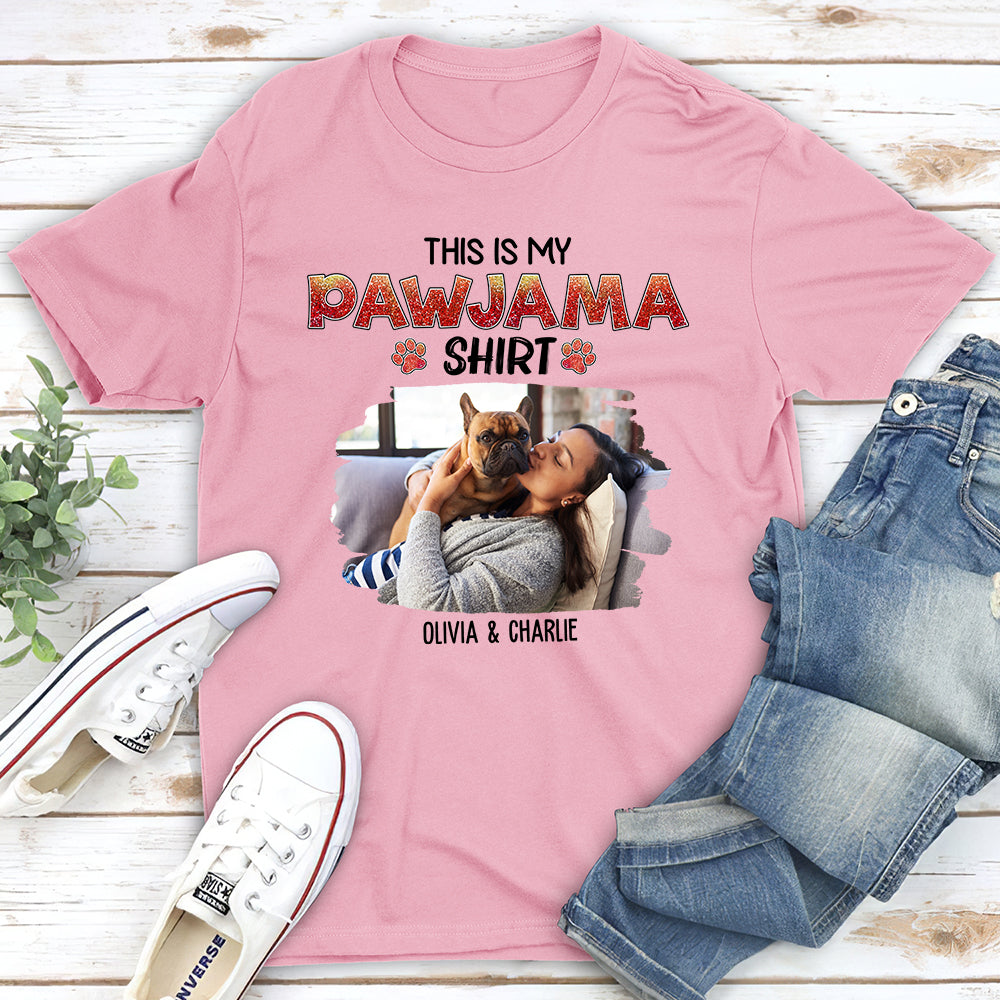Pawjama Blink Photo - Personalized Custom Unisex 5.3 oz T-Shirt for Pet Lovers