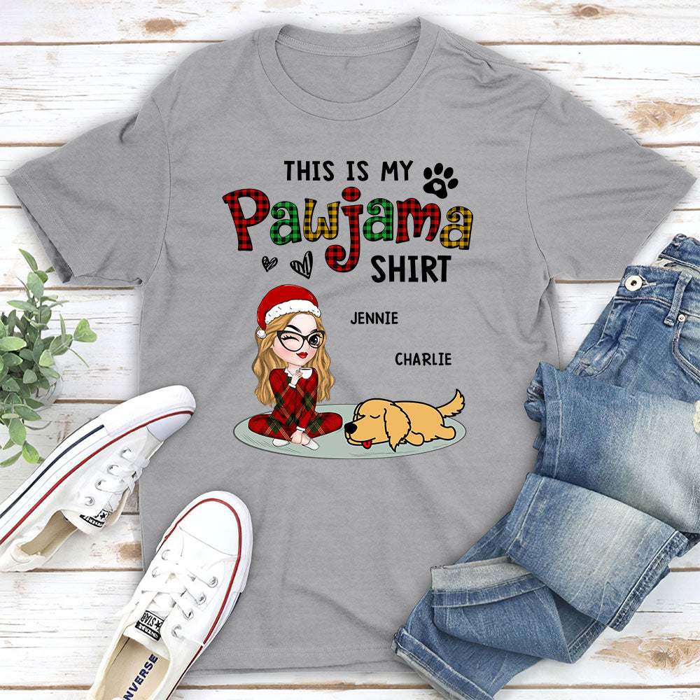 Pawjama Shirt Version 2 - Personalized Custom Unisex 5.3 oz T-Shirt for Pet Lovers