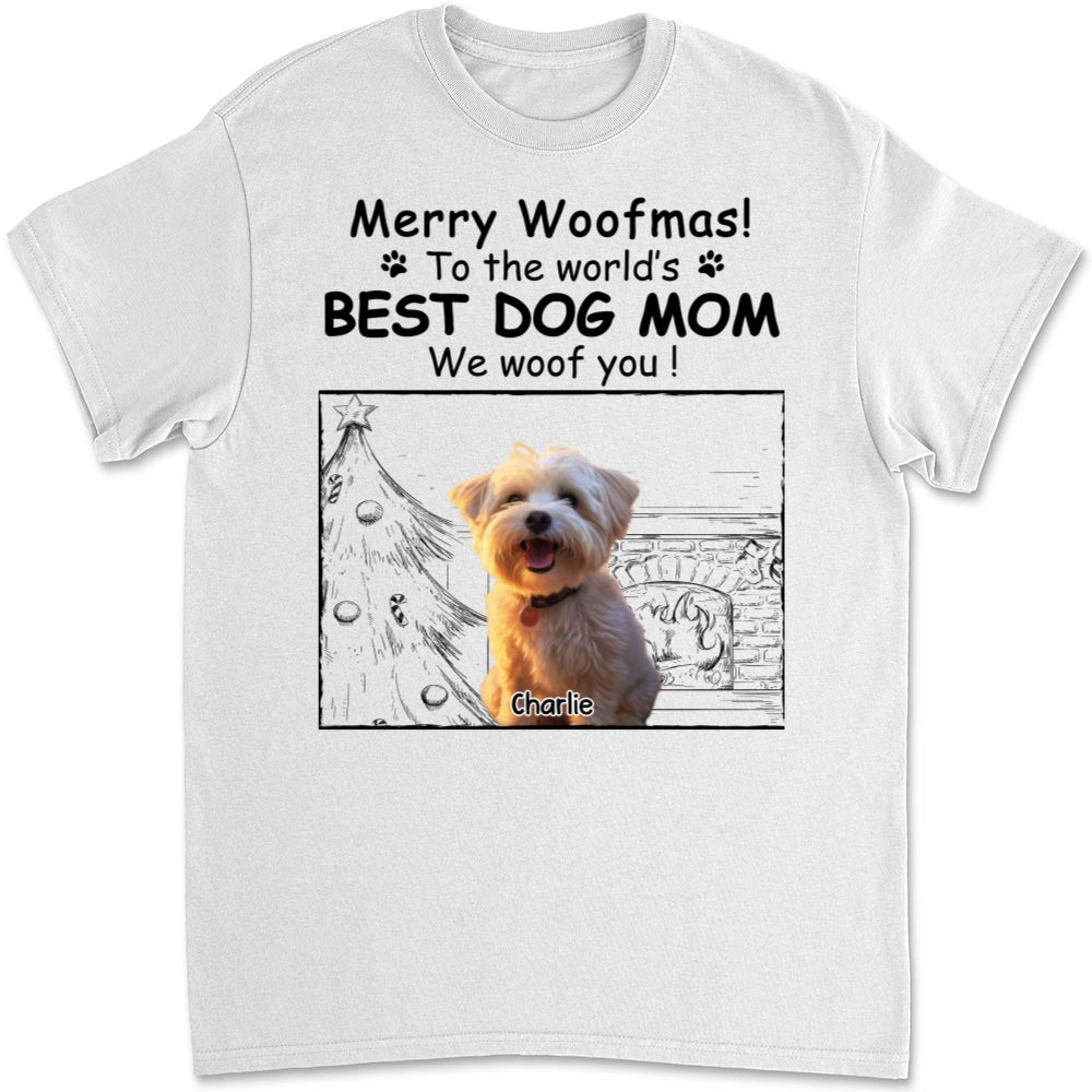 Top-Rated Personalized Custom Unisex Christmas T-shirt for the Best Dog Moms