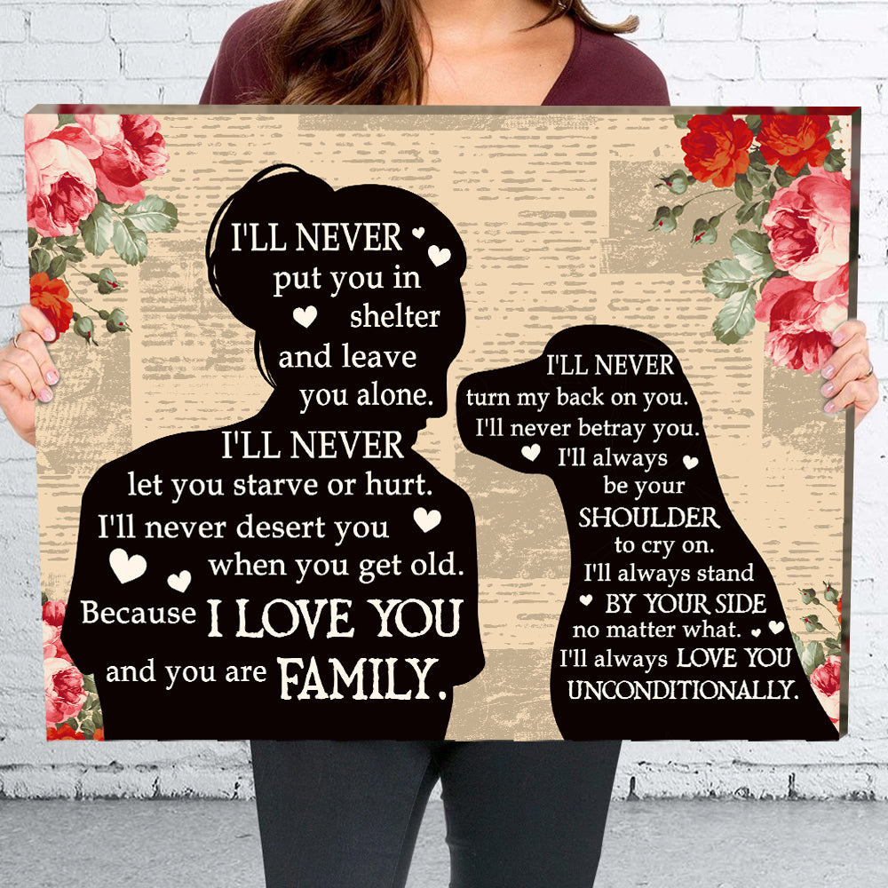 I Will Never 2 - Premium Personalized Matte Canvas Print for Pet Lovers