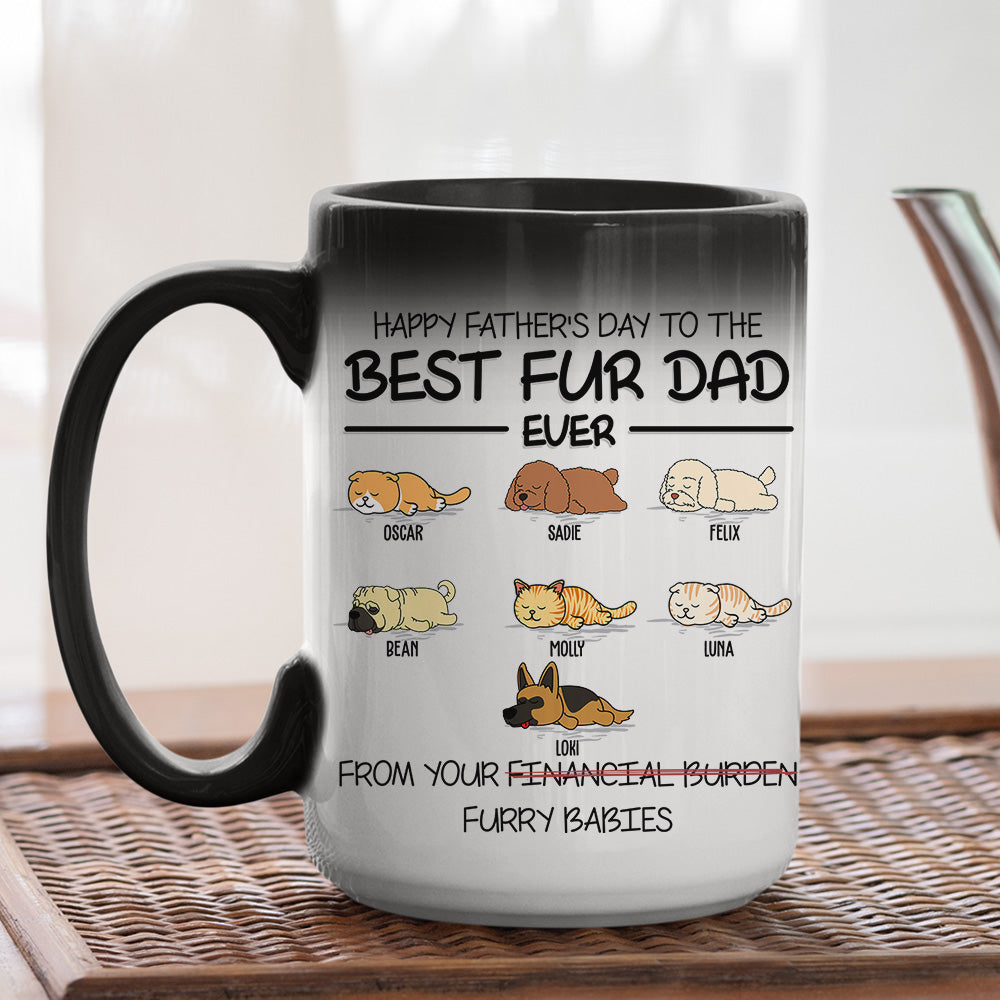 Happy Mother's Day Personalized Custom Color - Changing Mug for the Best Fur Mom Ever - 11oz & 15oz Sizes