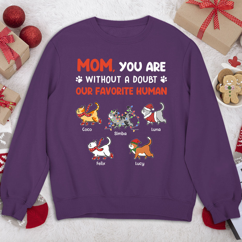 Favorite Human No Doubt 2 - Customizable Personalized Unisex 8.0 oz Sweatshirt for Pet Lovers