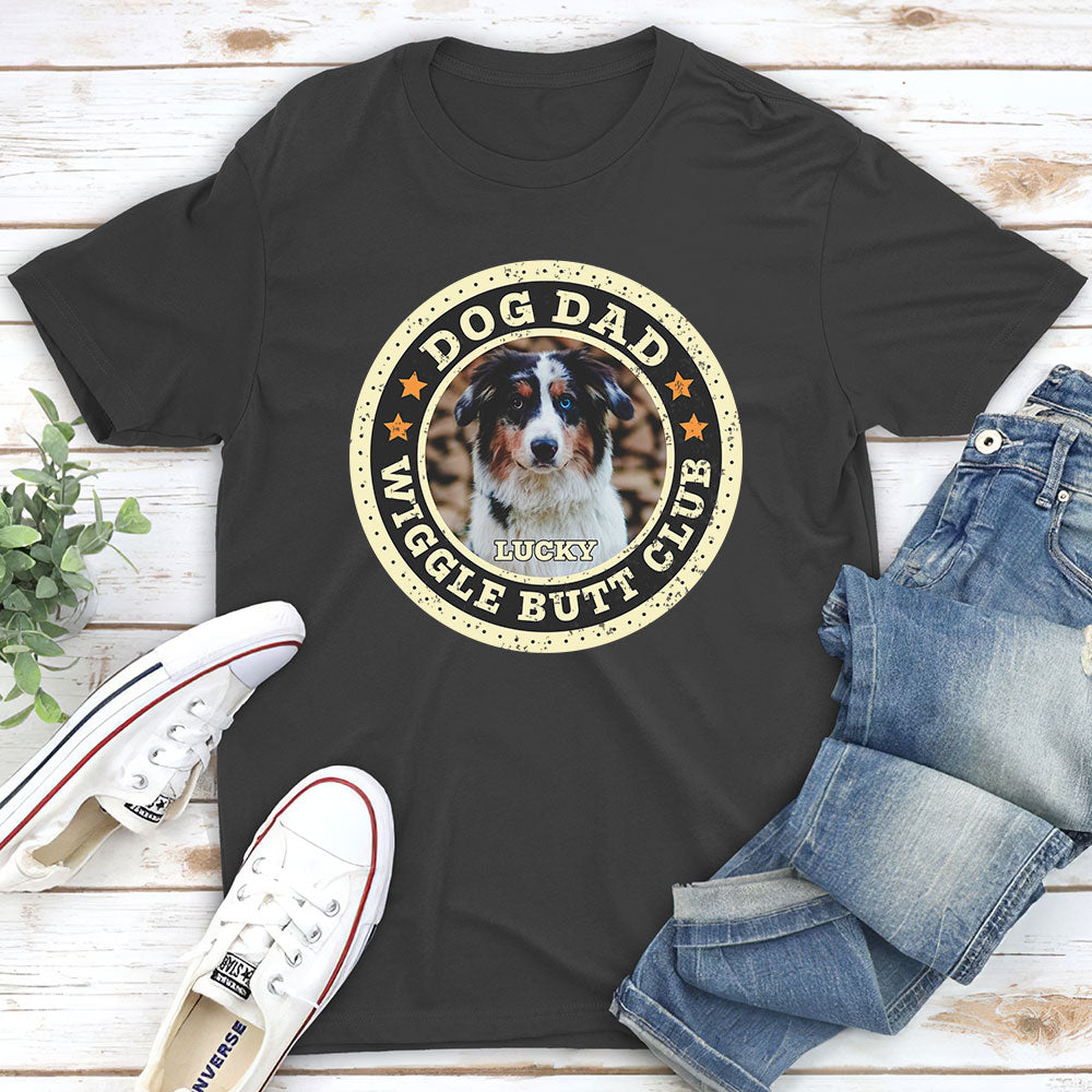 Wiggle Butt Club Personalized Custom Unisex T-shirt with Copyrighted Artwork