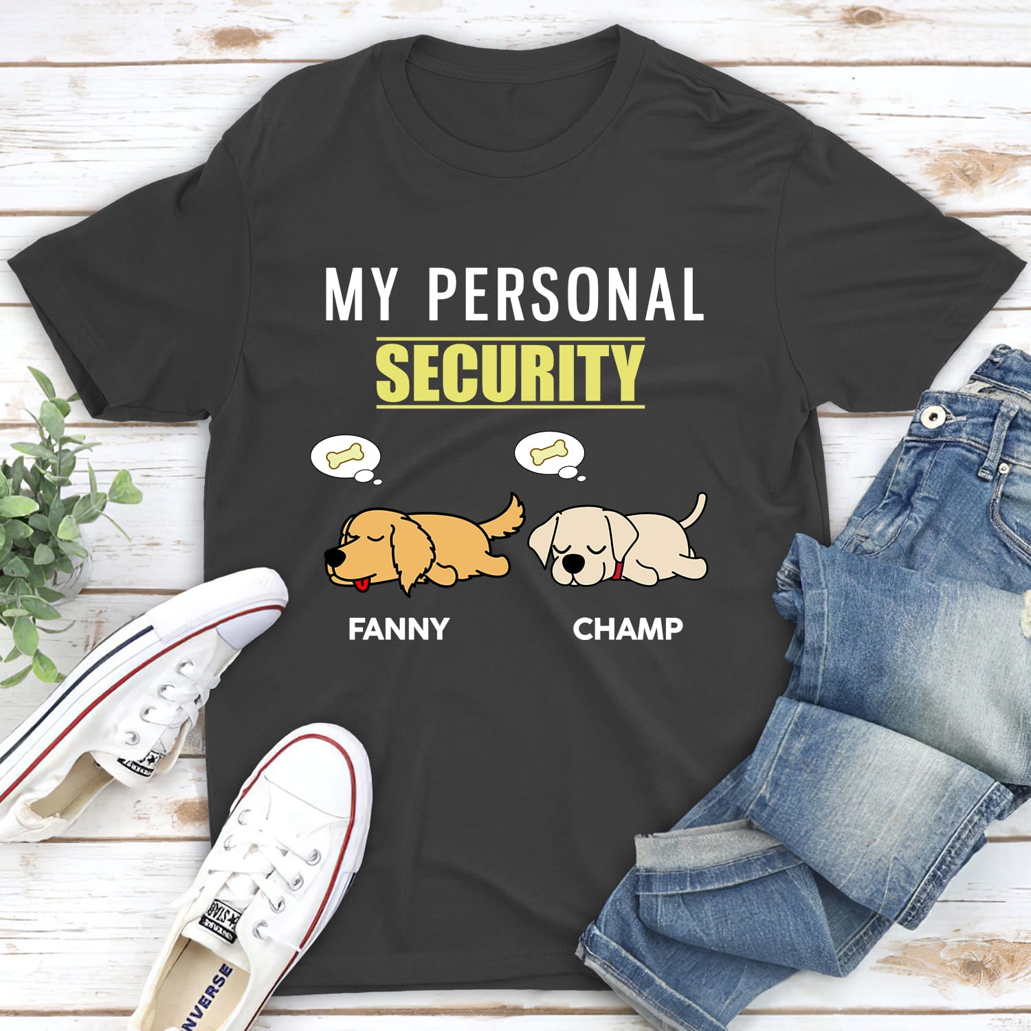 Personal Security - Personalized Custom Unisex 5.3 oz T-shirt for Pet Lovers