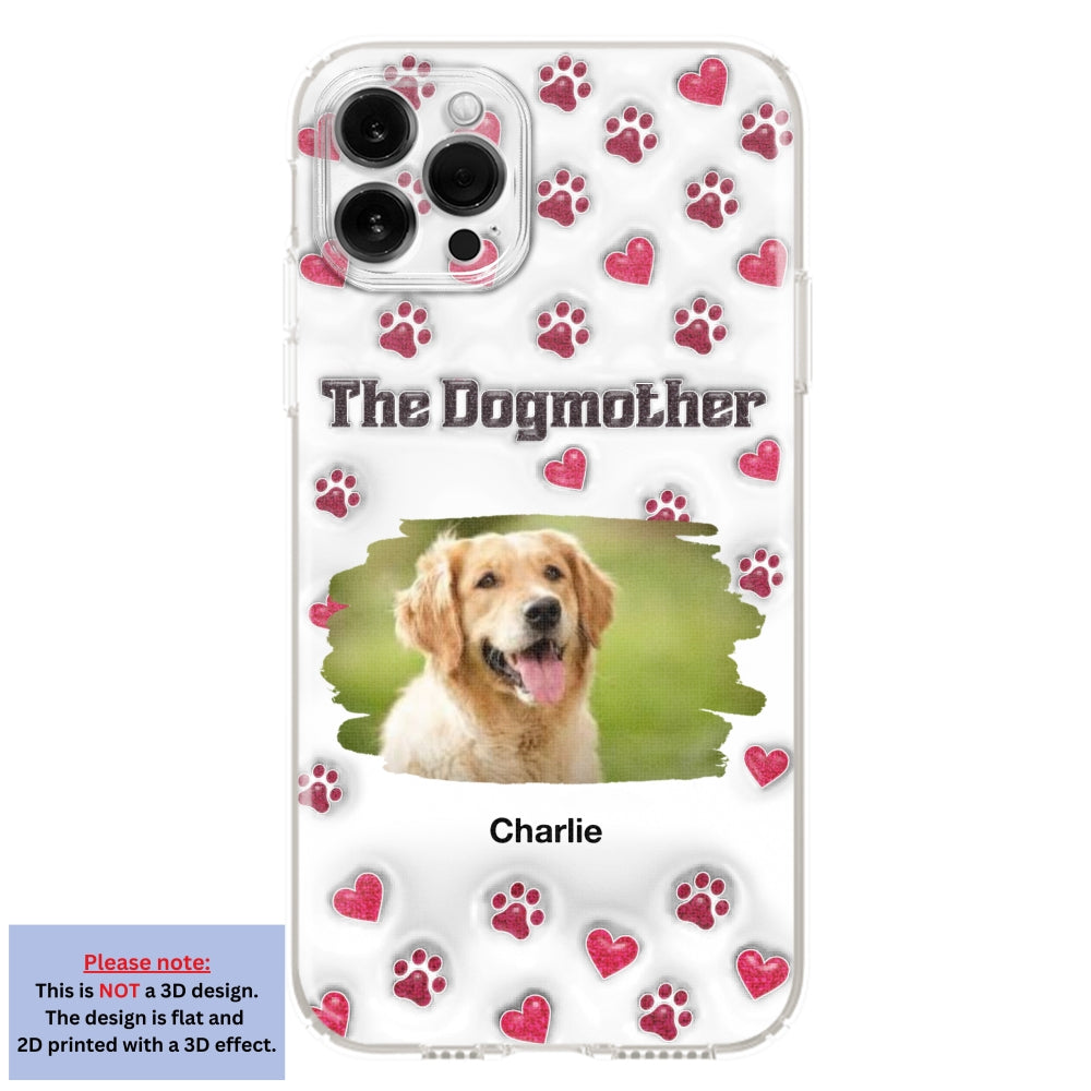 Slay Cartoon Dog Mother Photo - Personalized Custom 3D Inflated Effect Premium Phone Case for All Occasions