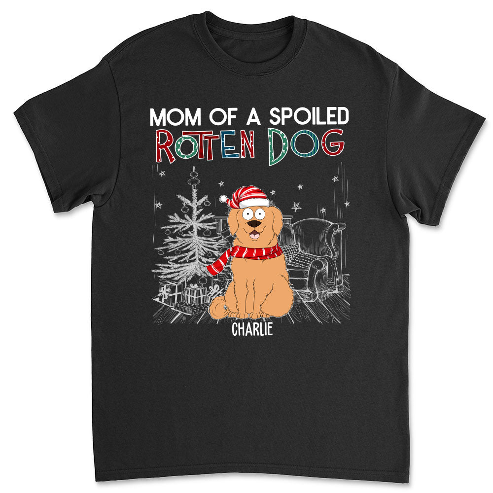 Dad Of A Spoiled Rotten Dog 2 - Personalized Custom Unisex Cotton Blend T-shirt with Copyrighted Artwork
